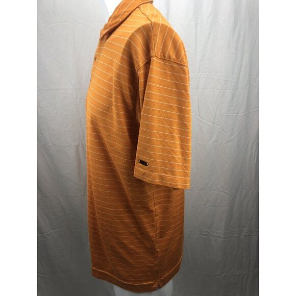 Tiger Woods Collection Nike Fit Dry Men Golf Polo Shirt Textured Orange Large L - Picture 4 of 8